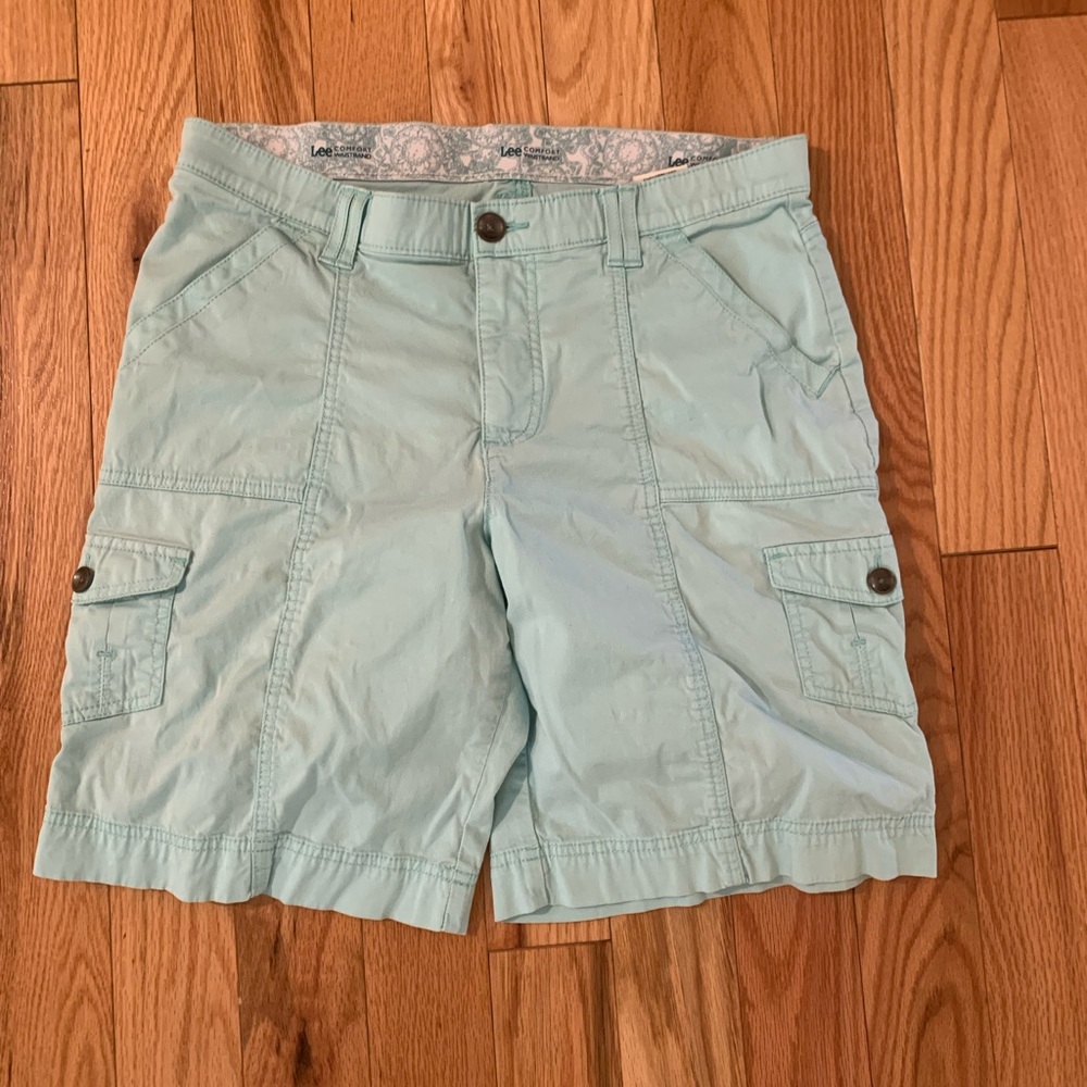 Lee Mint Green Casual Shorts with Comfort Waistband
